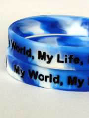Debossed with Print 2 Colour Swirl Bracelet